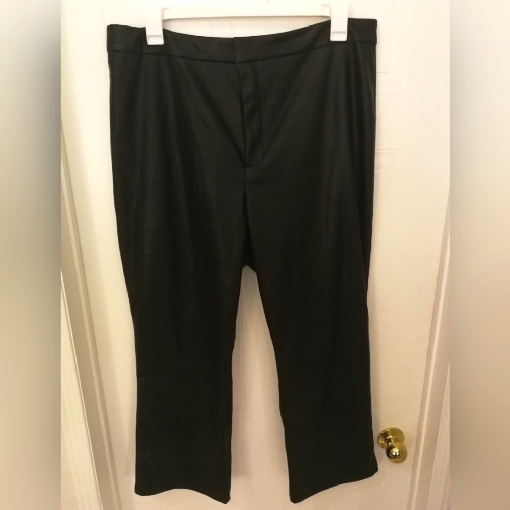 🆕 Size 18W JOE FRESH women's faux leather zip-up  pants